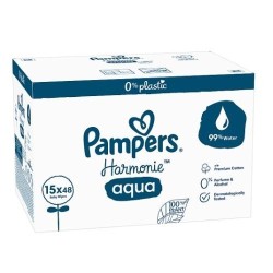 Chusteczki PAMPERS Wipes Aqua 15x48 Plastic Free