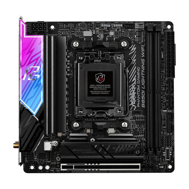 Asrock Phantom Gaming B850I Lightning WiFi AMD B850 Gniazdo AM5 mini ITX Asrock Phantom Gaming B850I Lightning WiFi AMD B850 Gniazdo AM5 mini ITX