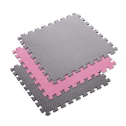Mata puzzle Multipack One Fitness MP10 różowo-szare 9 elementów 10 mm