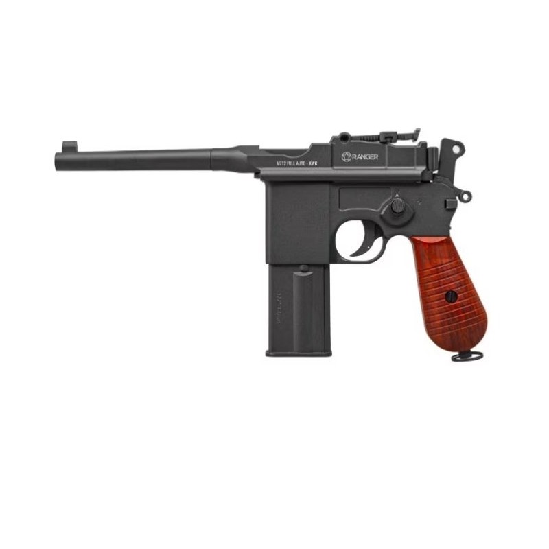 Pistolet wiatrówka RANGER M712 Broomhandle FULL AUTO BLOWBACK k.4,5BBs 19-strzał. KWC