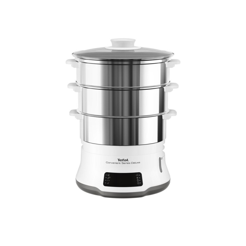 Tefal Convenient Series Deluxe VC502D szybkowar parowy 3 kosz. Blat 900 W Stal nierdzewna, Biały Tefal Convenient Series Deluxe VC502D szybkowar parowy 3 kosz. Blat 900 W Stal nierdzewna, Biały