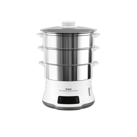Tefal Convenient Series Deluxe VC502D szybkowar parowy 3 kosz. Blat 900 W Stal nierdzewna, Biały