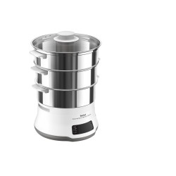 Tefal Convenient Series Deluxe VC502D szybkowar parowy 3 kosz. Blat 900 W Stal nierdzewna, Biały