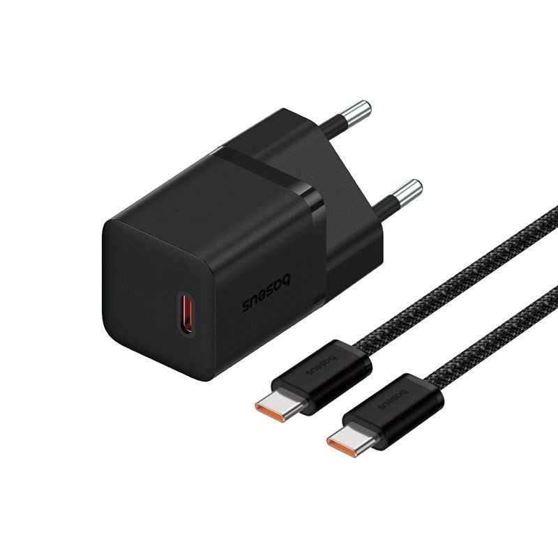 Ładowarka Baseus GaN5 mini 1C 30W EU+kabel USB-C (cluster black) Ładowarka Baseus GaN5 mini 1C 30W EU+kabel USB-C (cluster black)