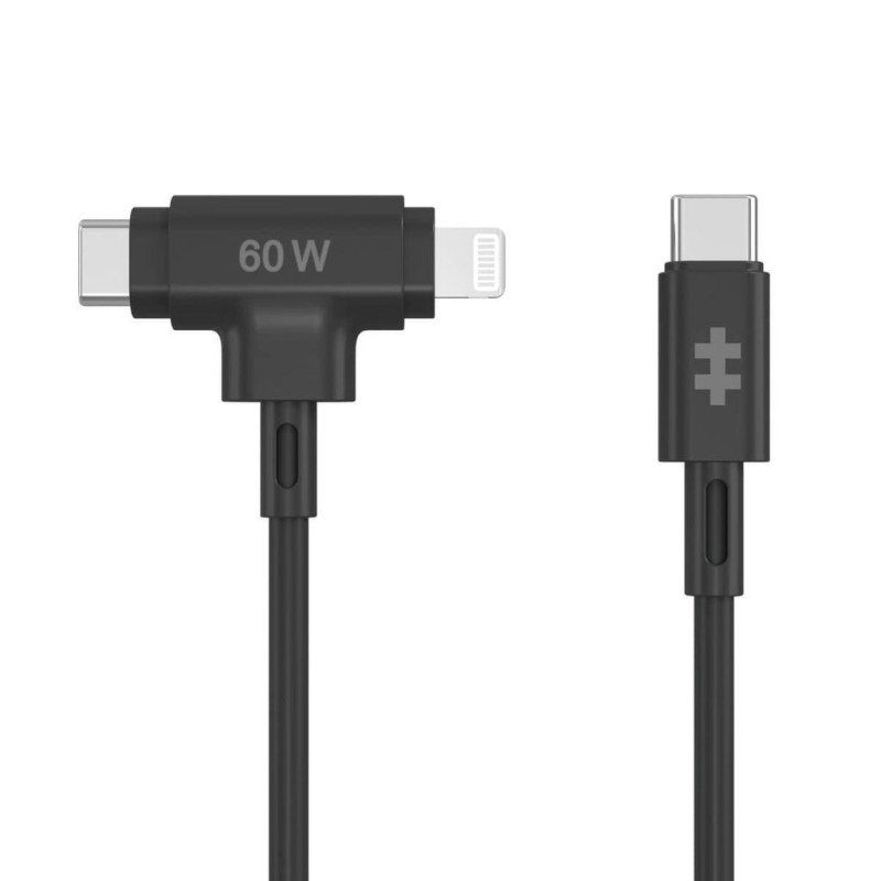 HYPER HyperJuice kabel USB USB 2.0 1,5 m USB C USB C/Lightning Czarny HYPER HyperJuice kabel USB USB 2.0 1,5 m USB C USB C/Lightning Czarny