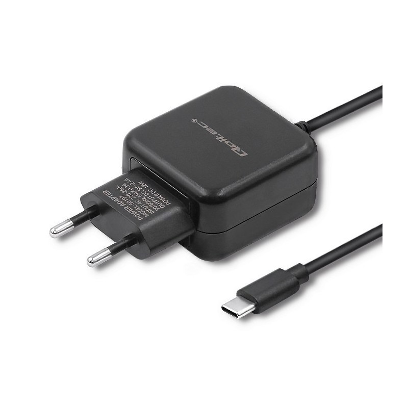 QOLTEC ŁADOWARKA SIECIOWA USB TYP C, 5V, 2.4A, 12W, CZARNA QOLTEC ŁADOWARKA SIECIOWA USB TYP C, 5V, 2.4A, 12W, CZARNA