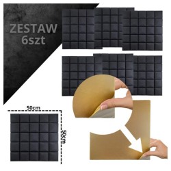 panel akustyczny DNA AM5 BK zestaw 6 szt. czarny