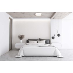 Nowoczesny plafon sufitowy LED Activejet VERDI W/G Biało - Złoty 23W