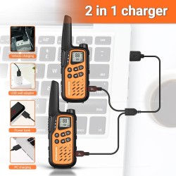 Krótkofalówka Baofeng BF-T25E pomarańczowa, 2 sztuki