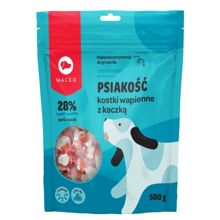 MACED Psiakość Kostki wapienne z kaczką - gryzak dla psa - 500g