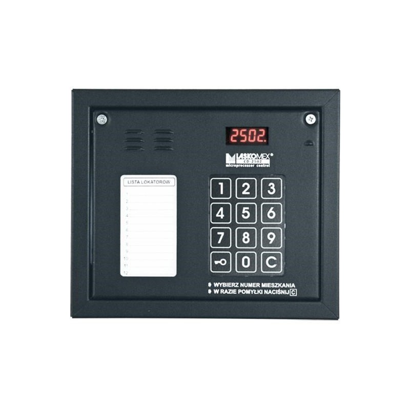 Laskomex CP-2502NR czarny Panel audio z mini listą lokatorów i z czytnikiem kluczy RFID