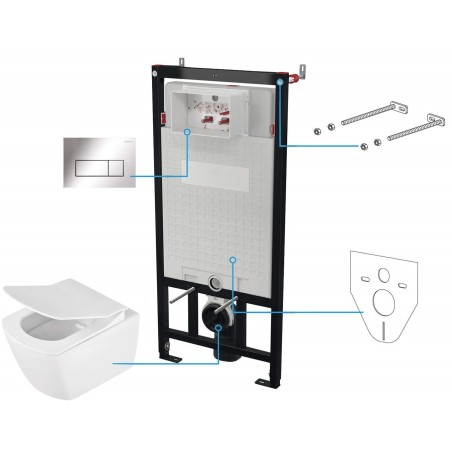 Zestaw WC podtynkowy 6 w 1