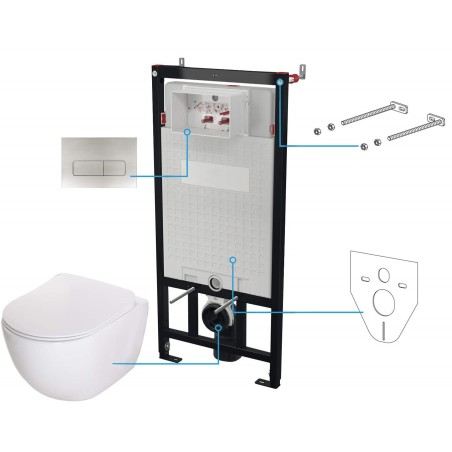 Zestaw WC podtynkowy 6 w 1