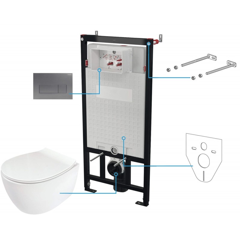 Zestaw WC podtynkowy 6 w 1
