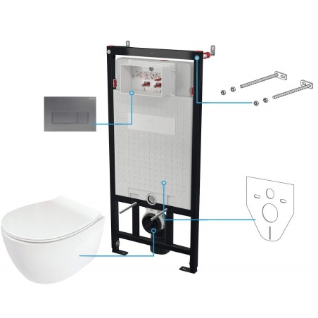 Zestaw WC podtynkowy 6 w 1
