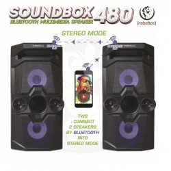 Rebeltec SoundBox 480 Przenośny głośnik Bluetooth stereo czarny, 50W RMS