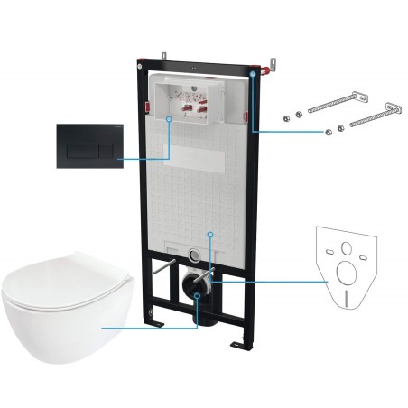 Zestaw WC podtynkowy 6 w 1