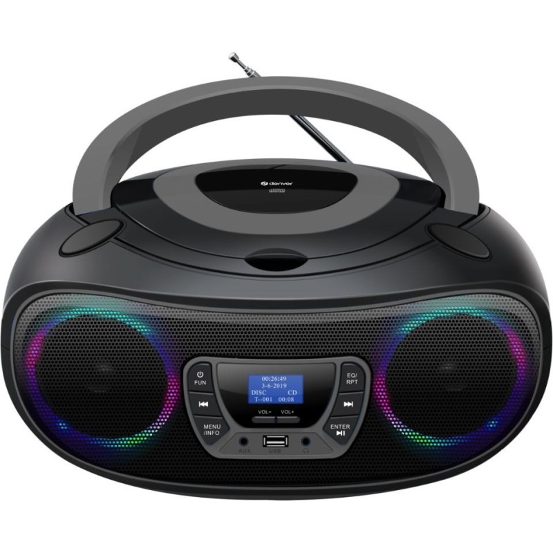 Radio CD Denver TDB-212GR, DAB+, DAB, FM, AUX, USB, Bluetooth, CD, Black, Grey Radio CD Denver TDB-212GR, DAB+, DAB, FM, AUX, USB, Bluetooth, CD, Black, Grey