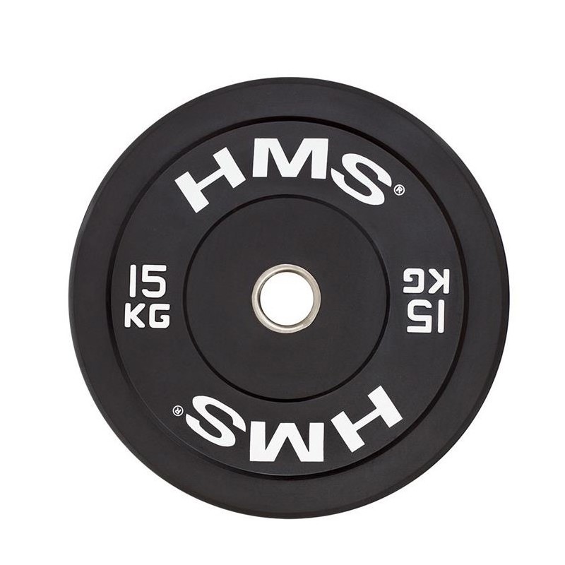 Talerz olimpijski Bumper 15 kg Czarny HMS BBR15 Talerz olimpijski Bumper 15 kg Czarny HMS BBR15