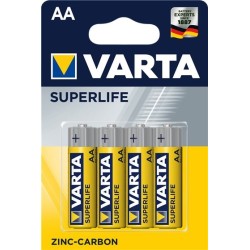 Zestaw baterii cynkowo-węglowe VARTA Superlife R6 AA (Zn-C x 4)