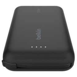 BELKIN POWERBANK 10 000 MAH, 20W, WBUDOWANY KABEL USB-C, BLACK