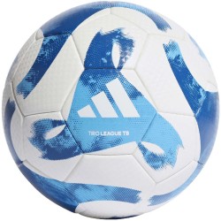 Piłka nożna adidas Tiro League Thermally Bonded biało-niebieska