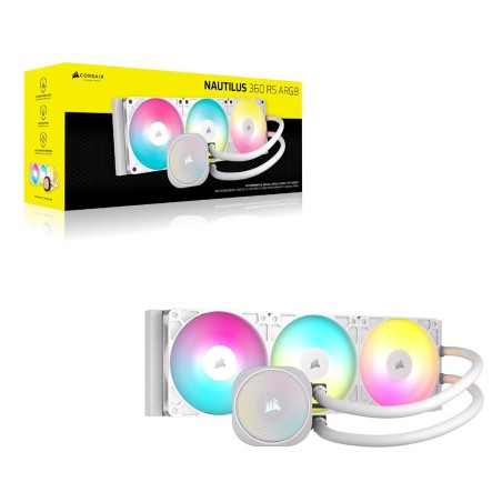 Corsair NAUTILUS 360 RS ARGB Liquid Procesor Chłodnica cieczy all-in-one Biały 1 szt.