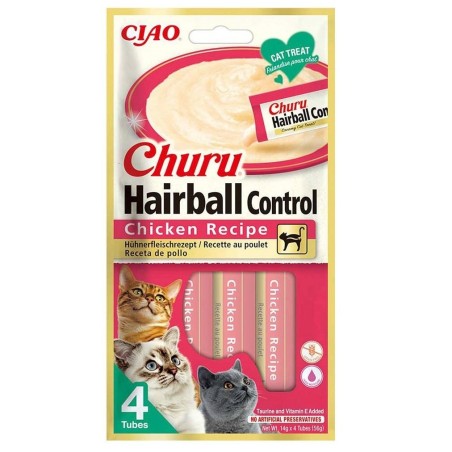 INABA CAT CHURU HAIRBALL CHICKEN 4x14g (56g)
