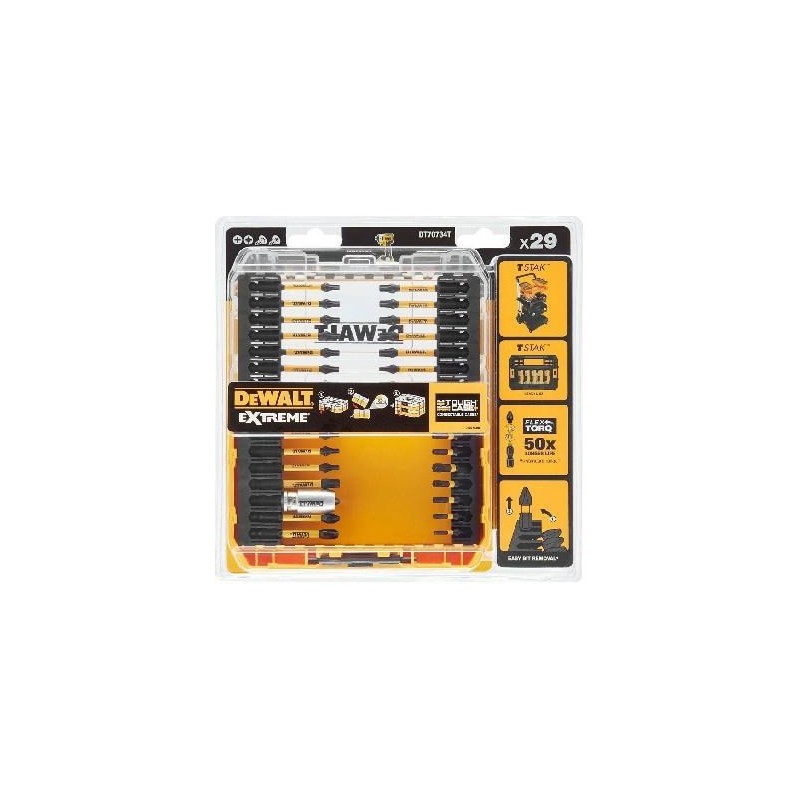 Zestaw bitów udarowych 29el DeWalt DT70734T FLEXTORQ ToughCase+ Zestaw bitów udarowych 29el DeWalt DT70734T FLEXTORQ ToughCase+