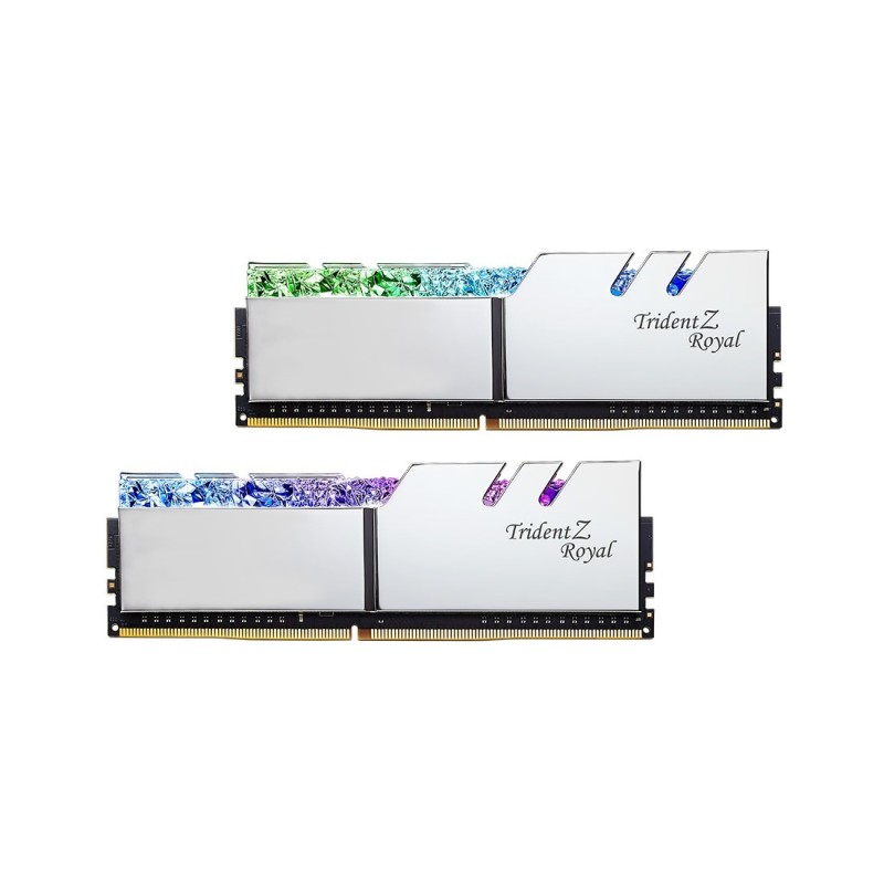 G.SKILL TRIDENTZ ROYAL RGB DDR4 2X16GB 3600MHZ CL16 XMP2 SILVER F4-3600C16D-32GTRSC G.SKILL TRIDENTZ ROYAL RGB DDR4 2X16GB 3600MHZ CL16 XMP2 SILVER F4-3600C16D-32GTRSC