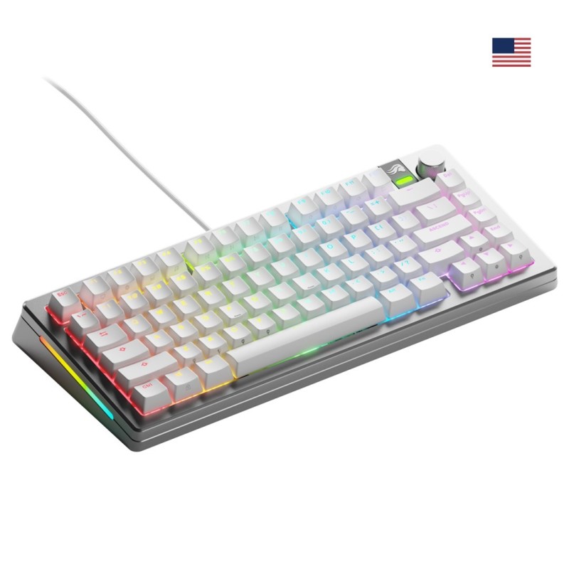 Glorious Gaming GMMK 3 PRO 75% Prebuilt klawiatura USB QWERTY US English Srebrny Glorious Gaming GMMK 3 PRO 75% Prebuilt klawiatura USB QWERTY US English Srebrny