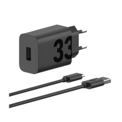Motorola TurboPower Wall Charger 33W USB-C, 1m C-C cable, Black