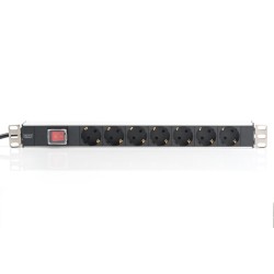 Listwa zasilająca do szaf rack (PDU) 19 cali 7x Schuko