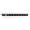 Listwa zasilająca do szaf rack (PDU) 19 cali 7x Schuko