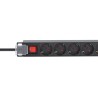 Intellinet 715133 rozdzielacz zasilania PDU 9 x gniazdo sieciowe 1U Czarny