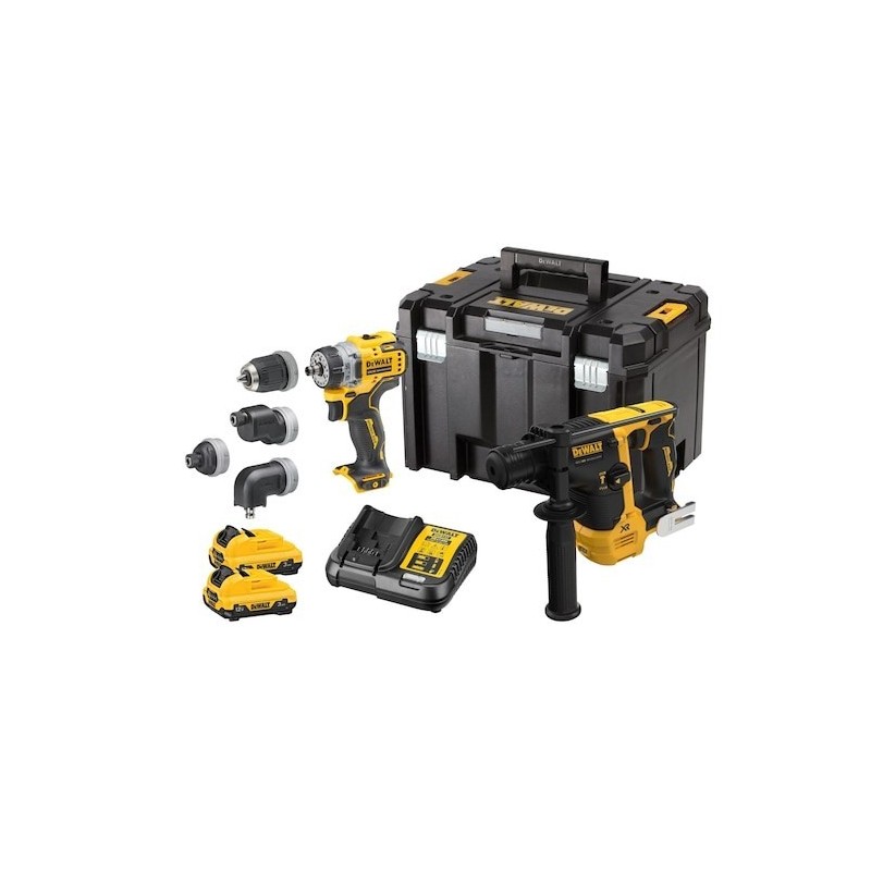 DeWALT DCK2101L2T-QW wkrętak zasilany/zakrętark udarowy Czarny, Żółty