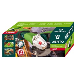 Szlifierka kątowa 500W, tarcza 115 x 22.2 mm, obroty 12 000 min Verto