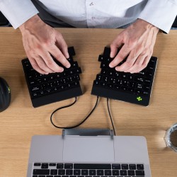 Klawiatura R-Go Split Break ergonomiczna UK-išdestymas juodas