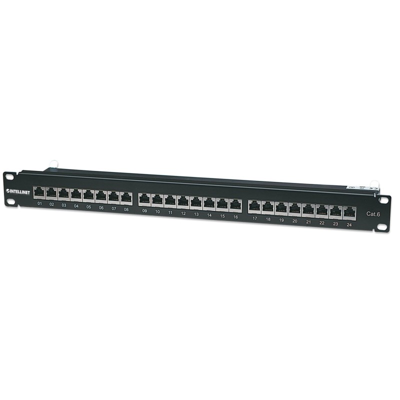 Intellinet Patch panel 19'' 24 porty STP kat. 6 czarny Intellinet Patch panel 19'' 24 porty STP kat. 6 czarny