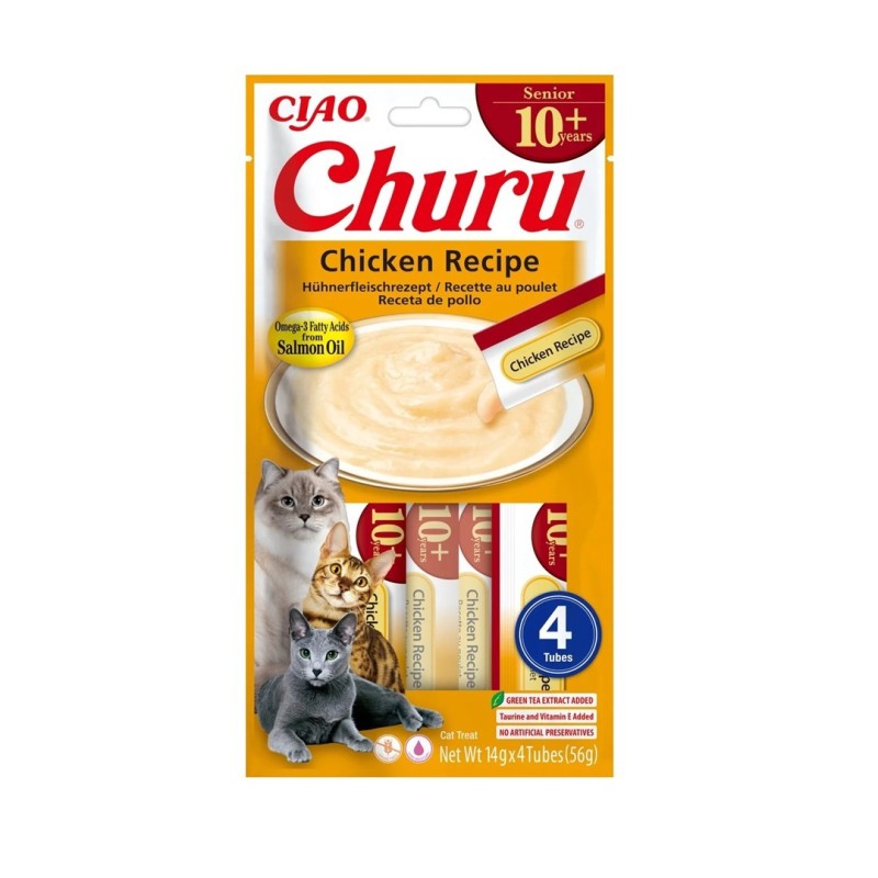 INABA CAT CHURU SENIOR CHICKEN 4x14g (56g) INABA CAT CHURU SENIOR CHICKEN 4x14g (56g)