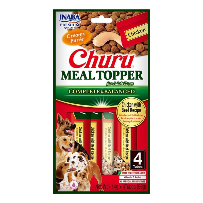 INABA DOG MEALTOPPER CHICKEN BEEF 4x14g 56g INABA DOG MEALTOPPER CHICKEN BEEF 4x14g 56g