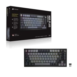 Bezprzewodowa klawiatura gamingowa Corsair Gaming K65 Plus 75% RGB, MLX RED - Czarny, Szary