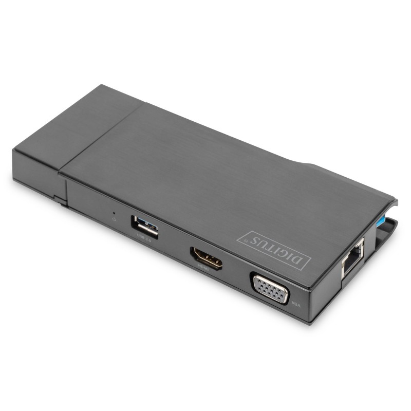 Digitus Uniwersalna stacja dokująca, USB 3.0, do użytku w podróży Digitus Uniwersalna stacja dokująca, USB 3.0, do użytku w podróży