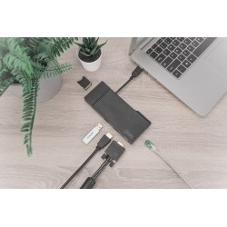 Digitus Uniwersalna stacja dokująca, USB 3.0, do użytku w podróży