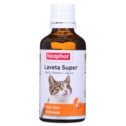 BEAPHAR Laveta Super preparat na kondycję sierści dla kotów - witaminy dla kota - 50ml
