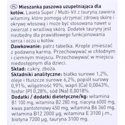BEAPHAR Laveta Super preparat na kondycję sierści dla kotów - witaminy dla kota - 50ml
