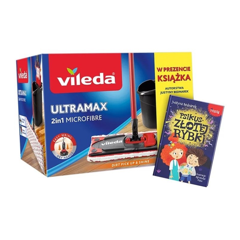 Mop i wiaderko Vileda Ultramax BOX + książka dla dzieci „Psikus złotej rybki” Mop i wiaderko Vileda Ultramax BOX + książka dla dzieci „Psikus złotej rybki”