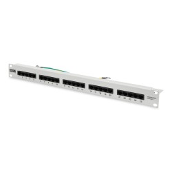 Digitus Panel krosowy (patch panel) ISDN 19" 25x RJ45 (8P4C), LSA poziom, kat.3, nieekranowany, 1U, szary