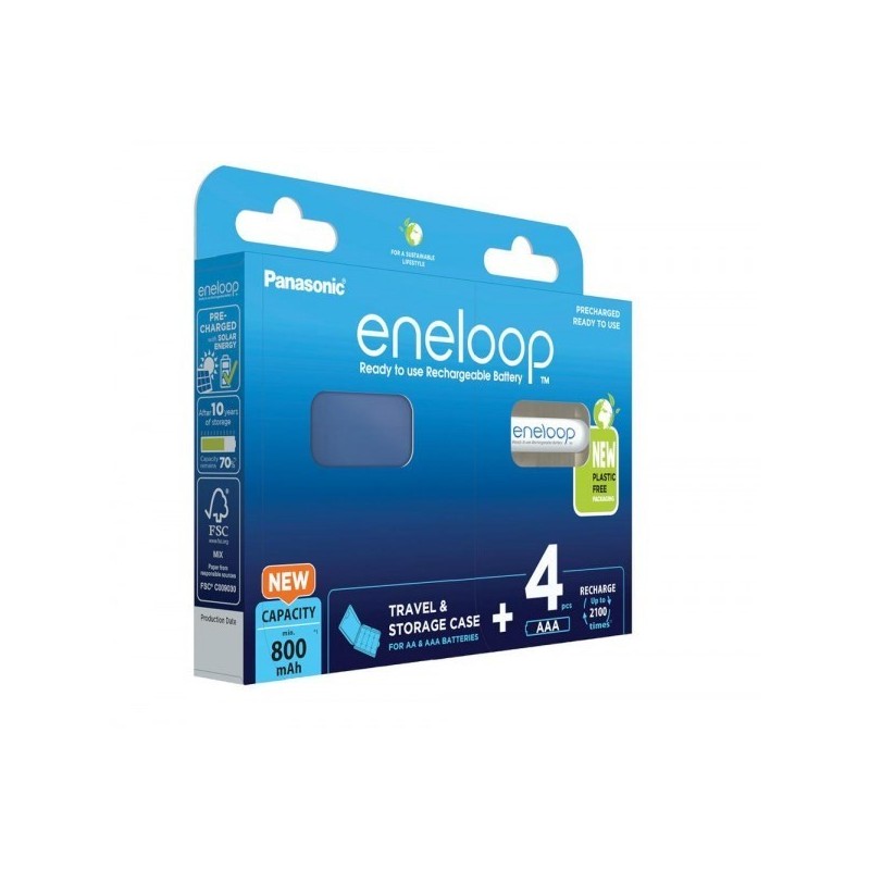 PANASONIC ENELOOP AAA 800mAh 4 szt + box PANASONIC ENELOOP AAA 800mAh 4 szt + box