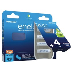 PANASONIC ENELOOP AA 2000mAh 4 szt + CASE